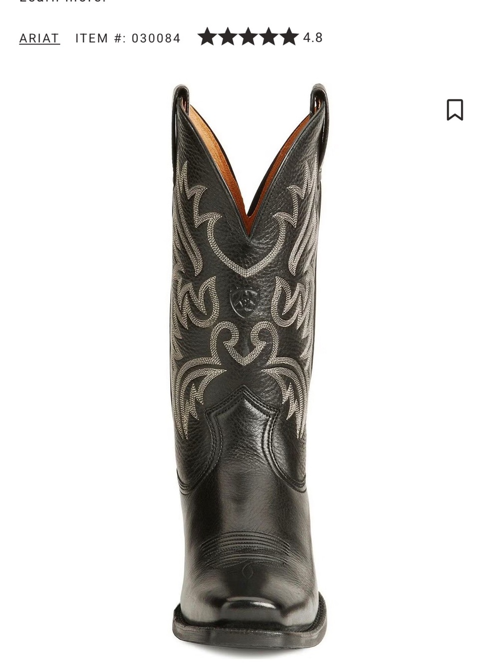 LIKE NEW Ariat Legend MEN’S Cowboy Boots 10.5 Black Leather/Gray/ square toe - Picture 6 of 9